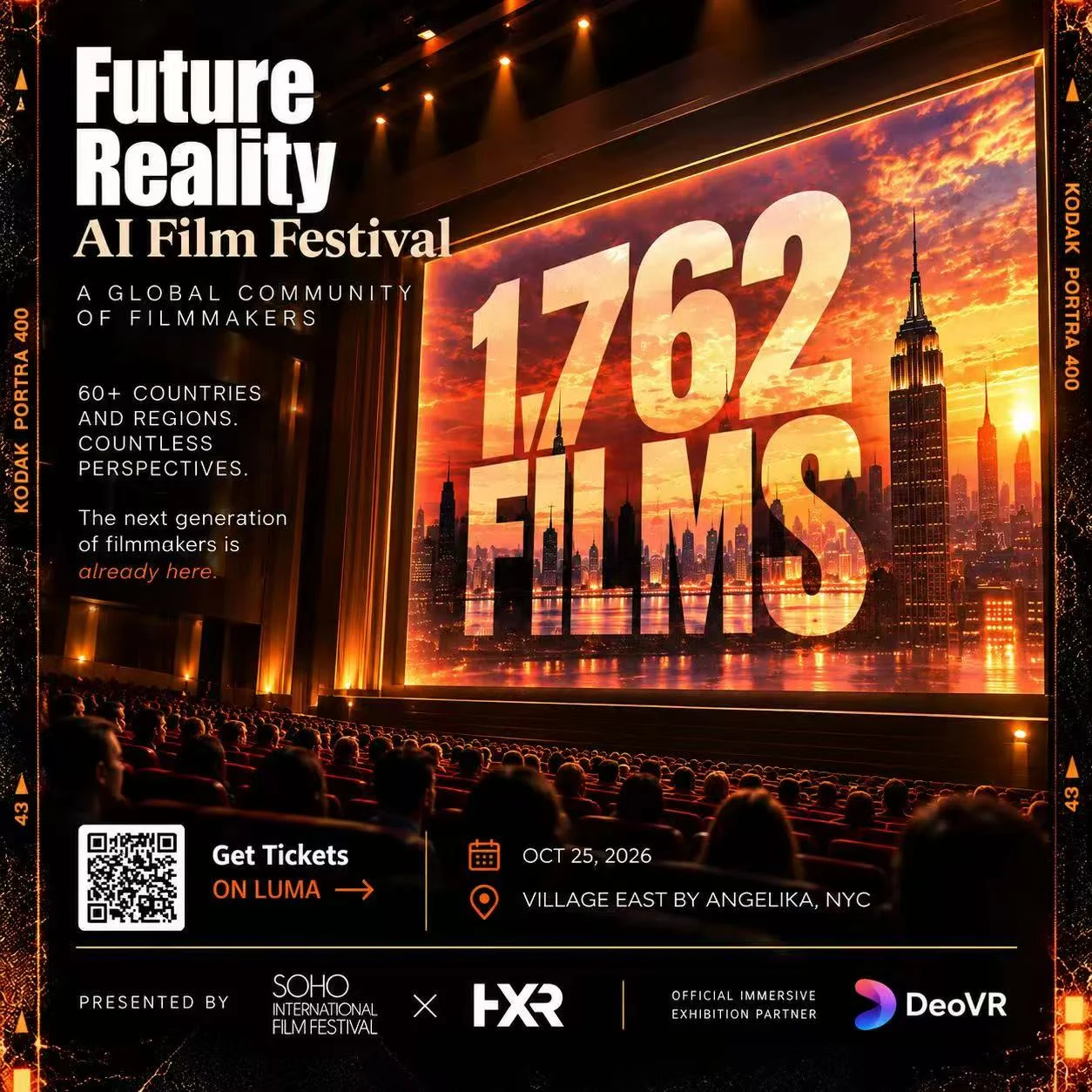 Future Reality festival promotional graphic announcing 1,762 film submissions